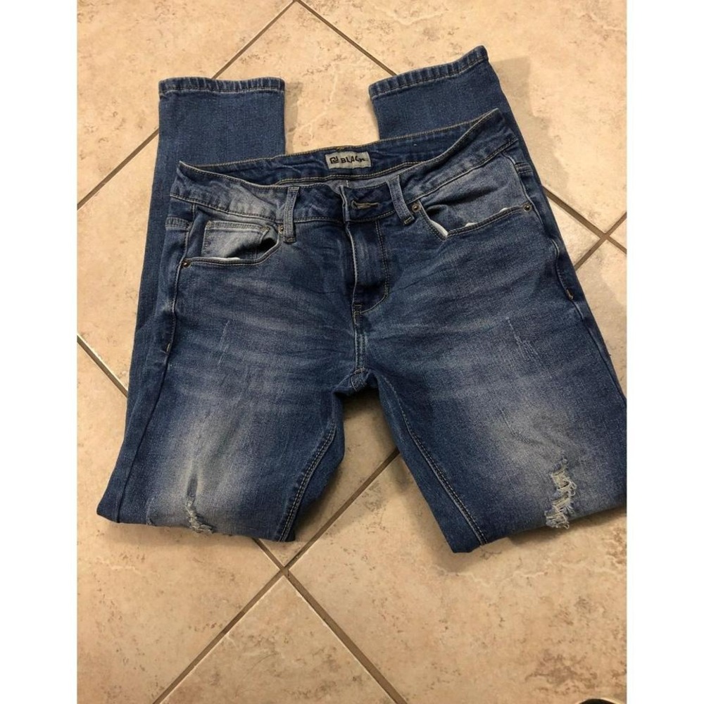 GI Black 28x30 skinny flex jeans euc‎
